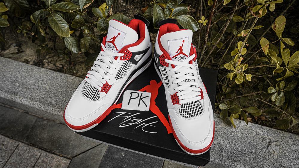 PK God Air Jordan 4 Fire Red retail materials ready to ship